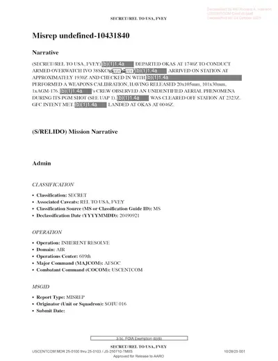 Source document: DOW-UAP-D28, Mission Report, Iraq, September 2024