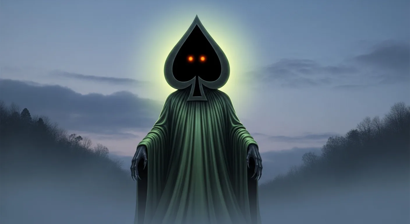 Cloaked silhouette in deep shadow representing an unseen presence in an institutional setting